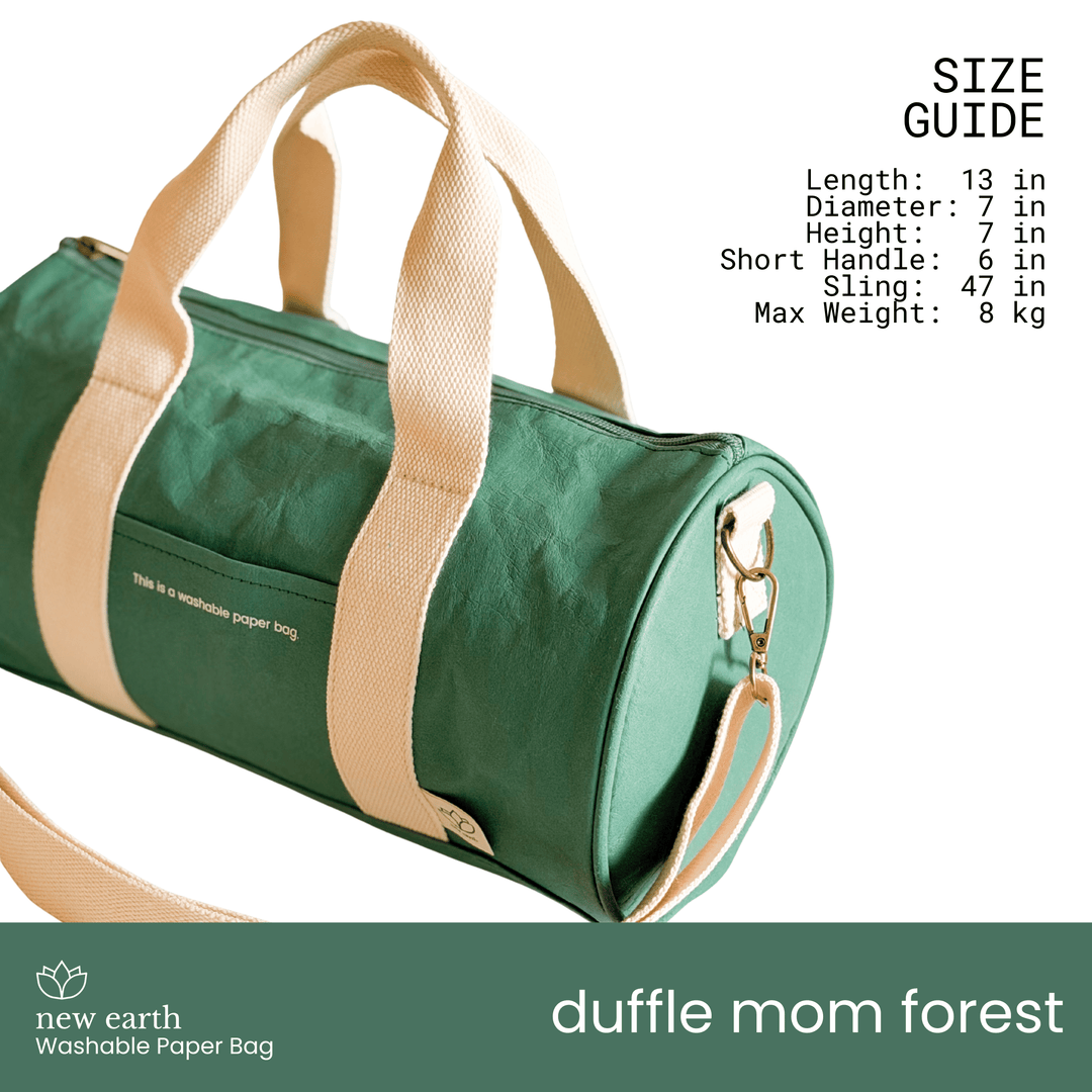 NEW! DUFFLE MOM Washable Paper Bag