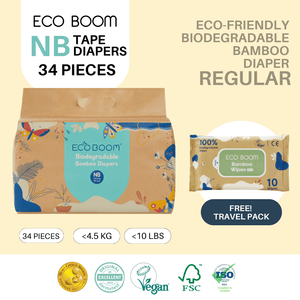 ECO BOOM Regular Biodegradable Bamboo Tape Trial Pack Diapers