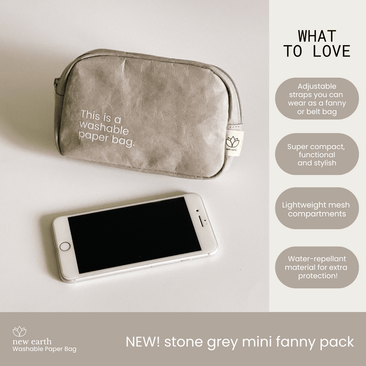 MINI FANNY PACK Washable Paper Bag