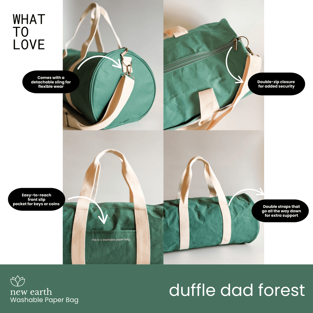 NEW! DUFFLE DAD Washable Paper Bag