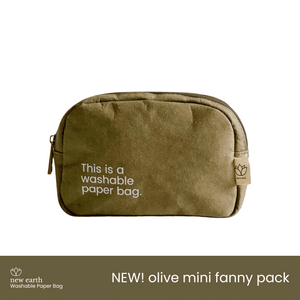 NEW IN STORE! New Earth Mini Fanny Pack Washable Paper Bag