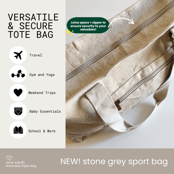 NEW! LARGE SPORT Washable Paper Bag