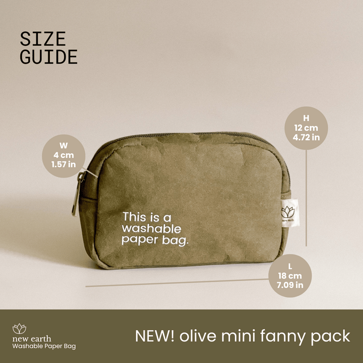 MINI FANNY PACK Washable Paper Bag