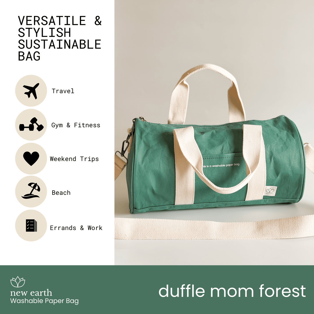 NEW! DUFFLE MOM Washable Paper Bag