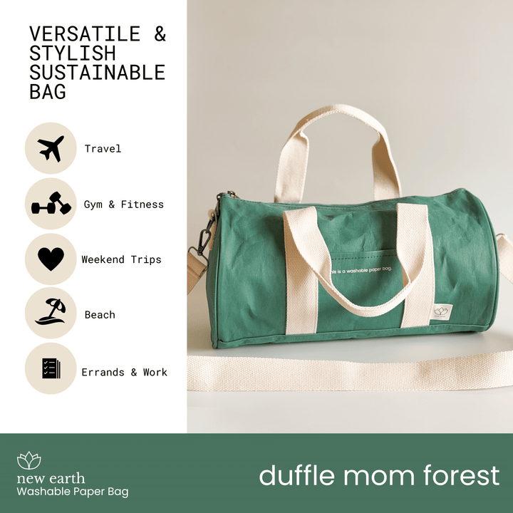 NEW! DUFFLE MOM Washable Paper Bag
