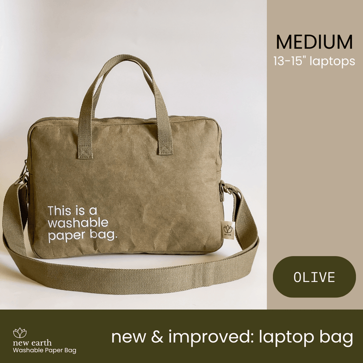 MEDIUM Washable Paper Laptop Bag