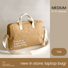 Load image into Gallery viewer, NEW! New Earth Washable Paper Laptop Bag
