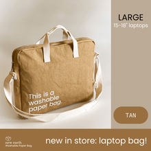 Load image into Gallery viewer, New Earth Washable Paper Laptop Bag
