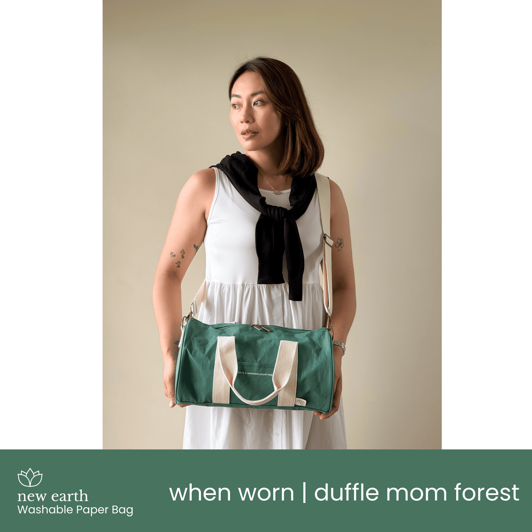NEW! DUFFLE MOM Washable Paper Bag