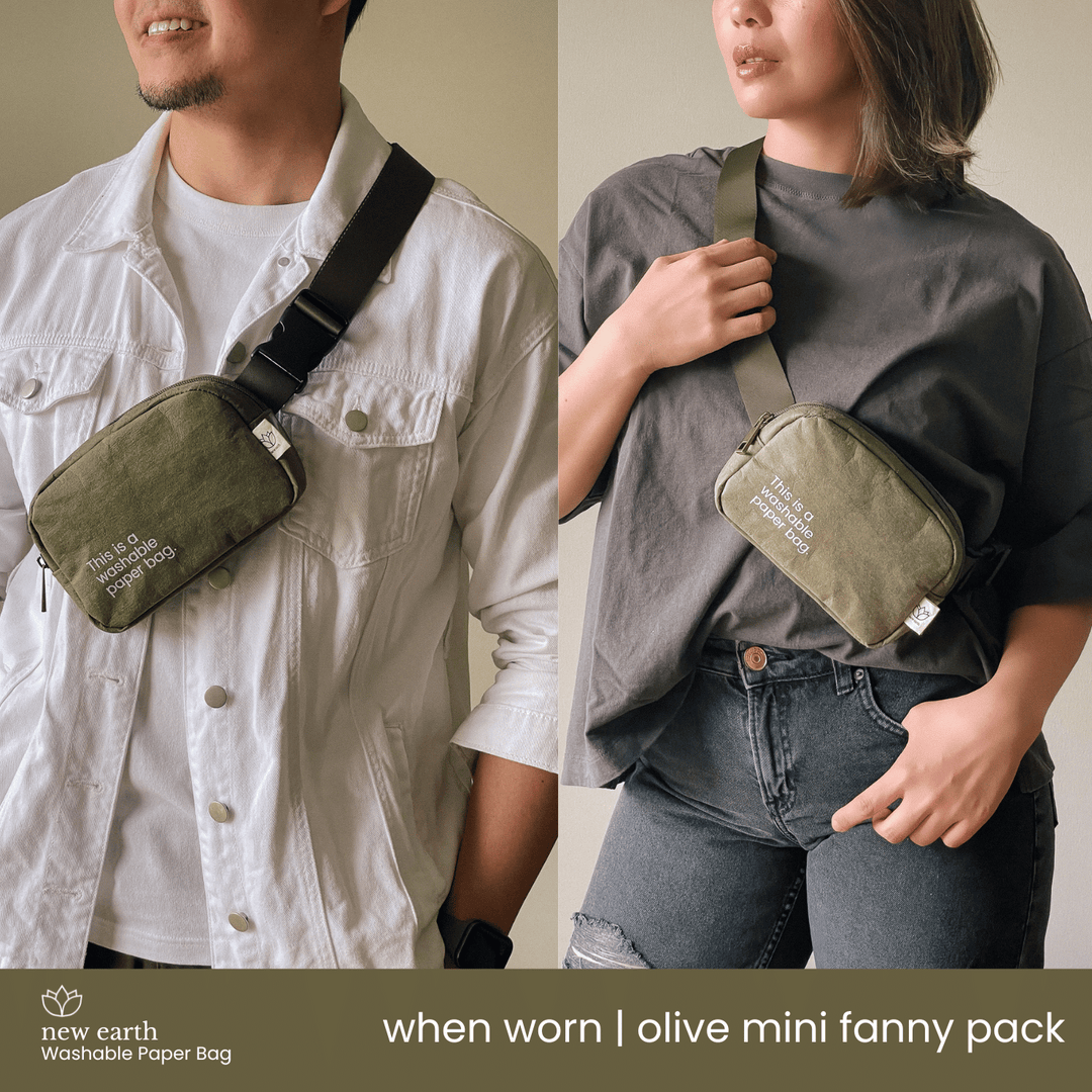 MINI FANNY PACK Washable Paper Bag