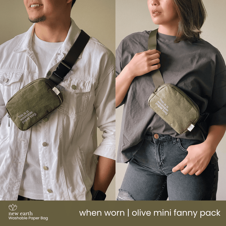 MINI FANNY PACK Washable Paper Bag
