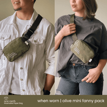 Load image into Gallery viewer, NEW IN STORE! New Earth Mini Fanny Pack Washable Paper Bag
