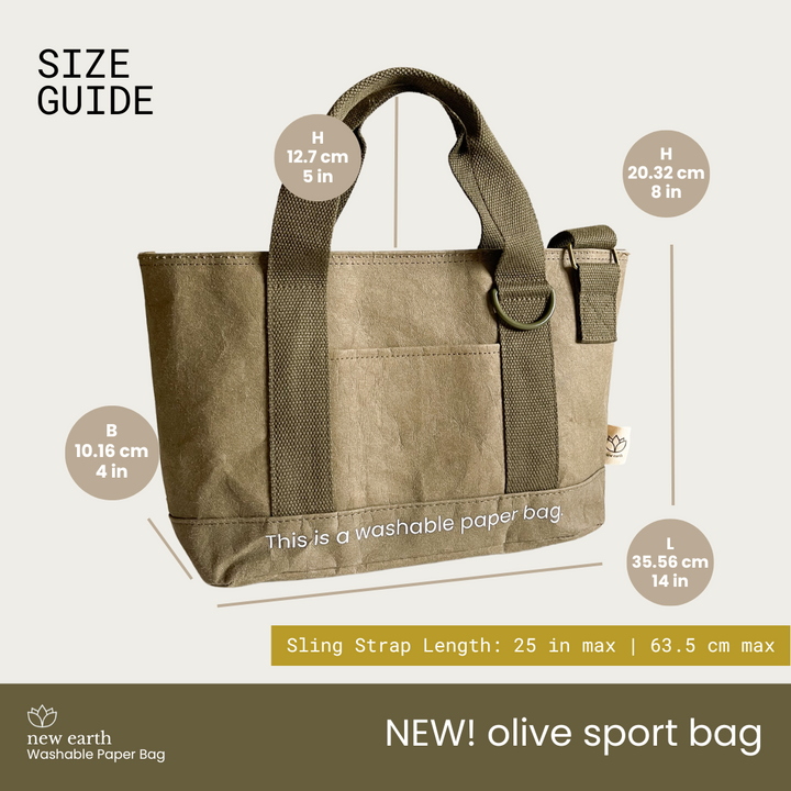 NEW! SLING SPORT Washable Paper Bag