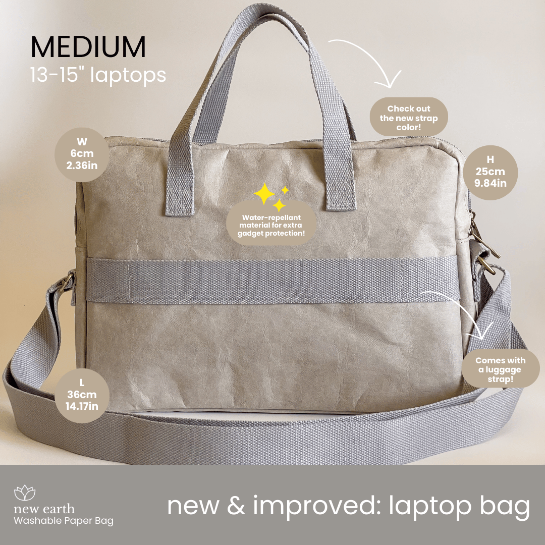 MEDIUM Washable Paper Laptop Bag