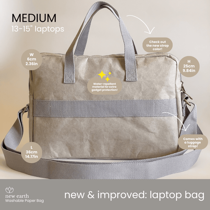 MEDIUM Washable Paper Laptop Bag
