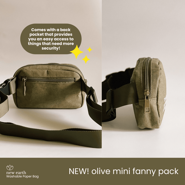 MINI FANNY PACK Washable Paper Bag