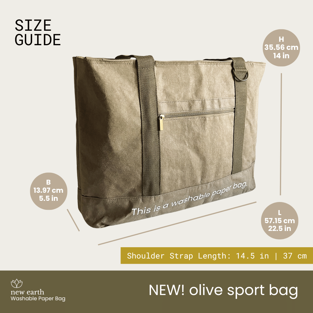 NEW! LARGE SPORT Washable Paper Bag