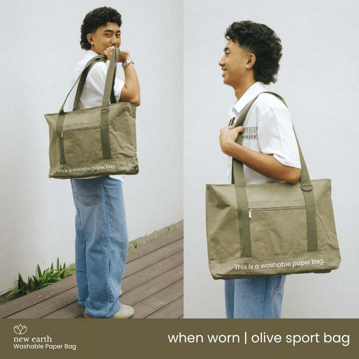 NEW! LARGE SPORT Washable Paper Bag