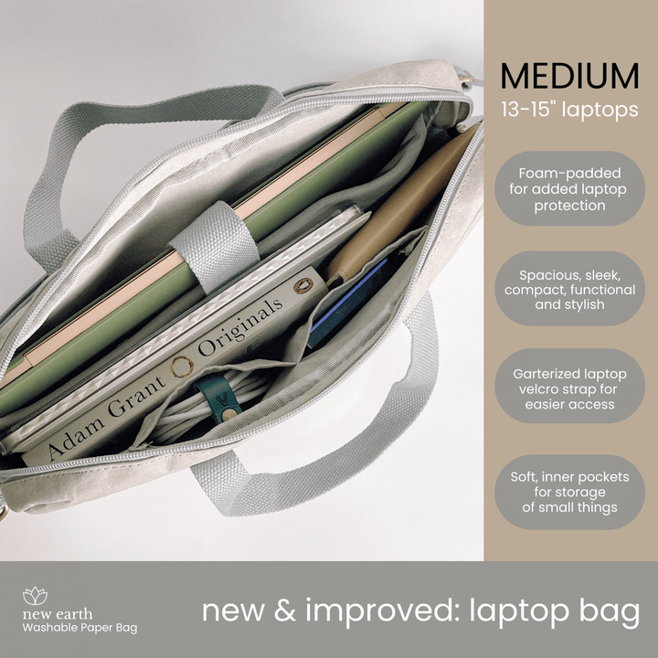 MEDIUM Washable Paper Laptop Bag