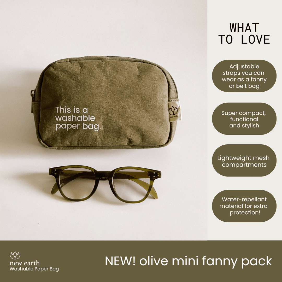 MINI FANNY PACK Washable Paper Bag