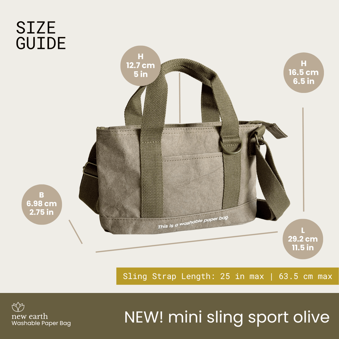 MINI SLING SPORT Washable Paper Bag