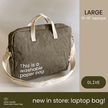 Load image into Gallery viewer, New Earth Washable Paper Laptop Bag
