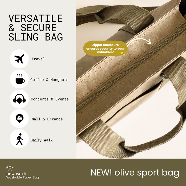 NEW! SLING SPORT Washable Paper Bag