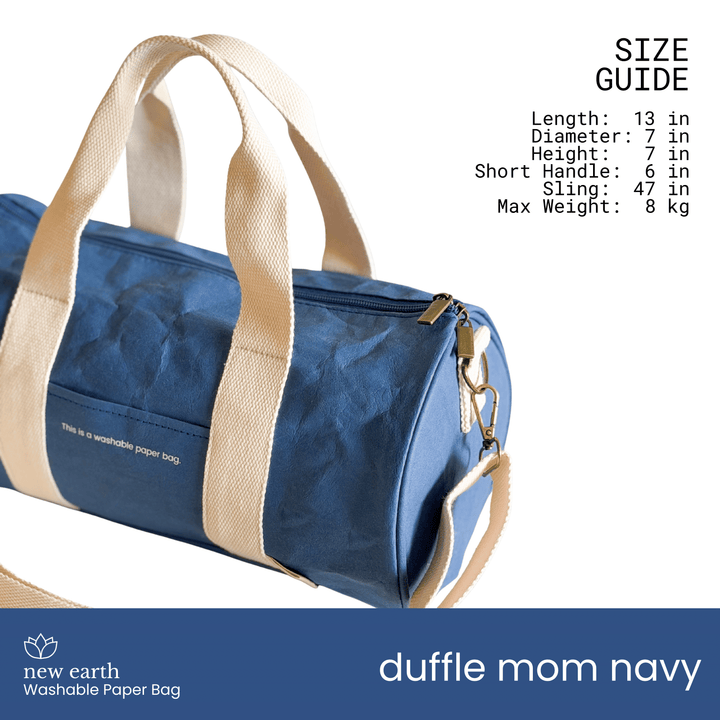 NEW! DUFFLE MOM Washable Paper Bag