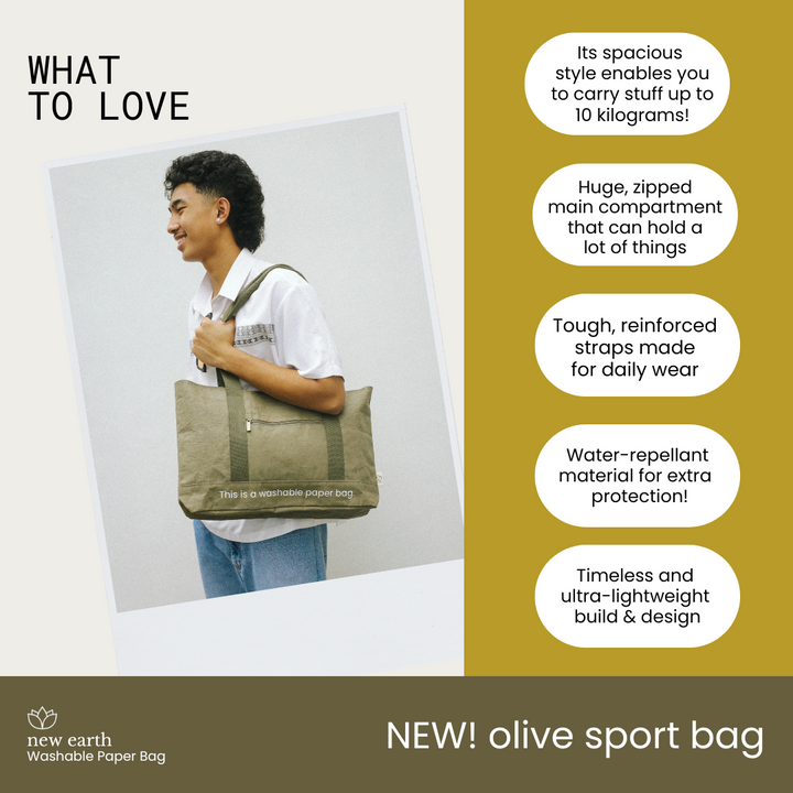 NEW! MEDIUM SPORT Washable Paper Bag