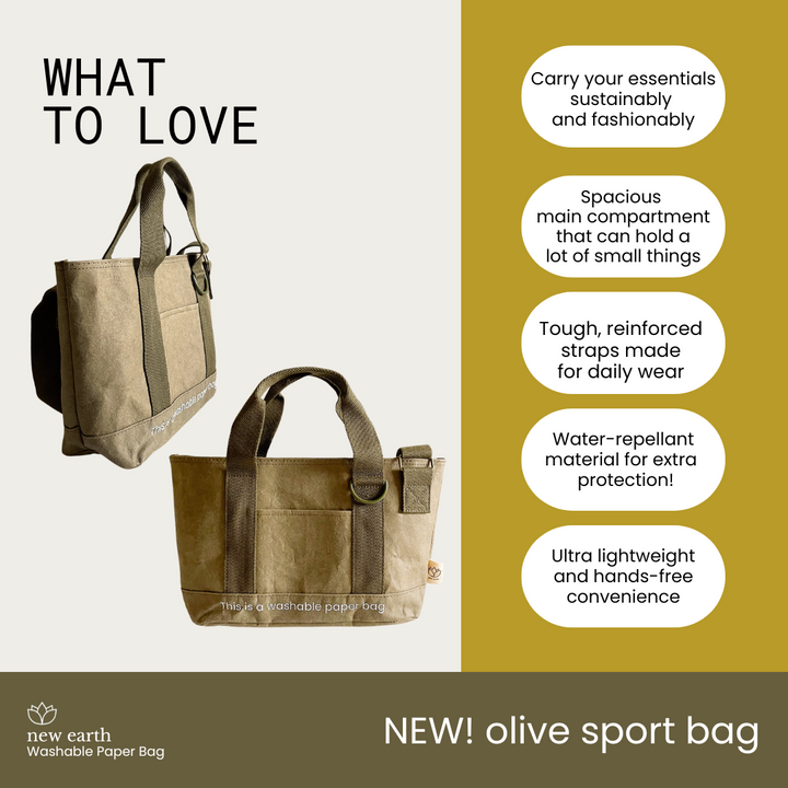 NEW! SLING SPORT Washable Paper Bag
