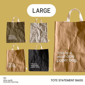 LARGE New Earth Washable Paper Bag