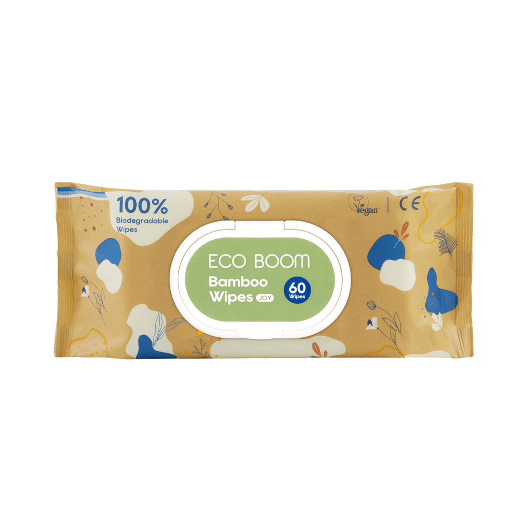 ECO BOOM Pack of 100% Biodegradable Bamboo Wipes