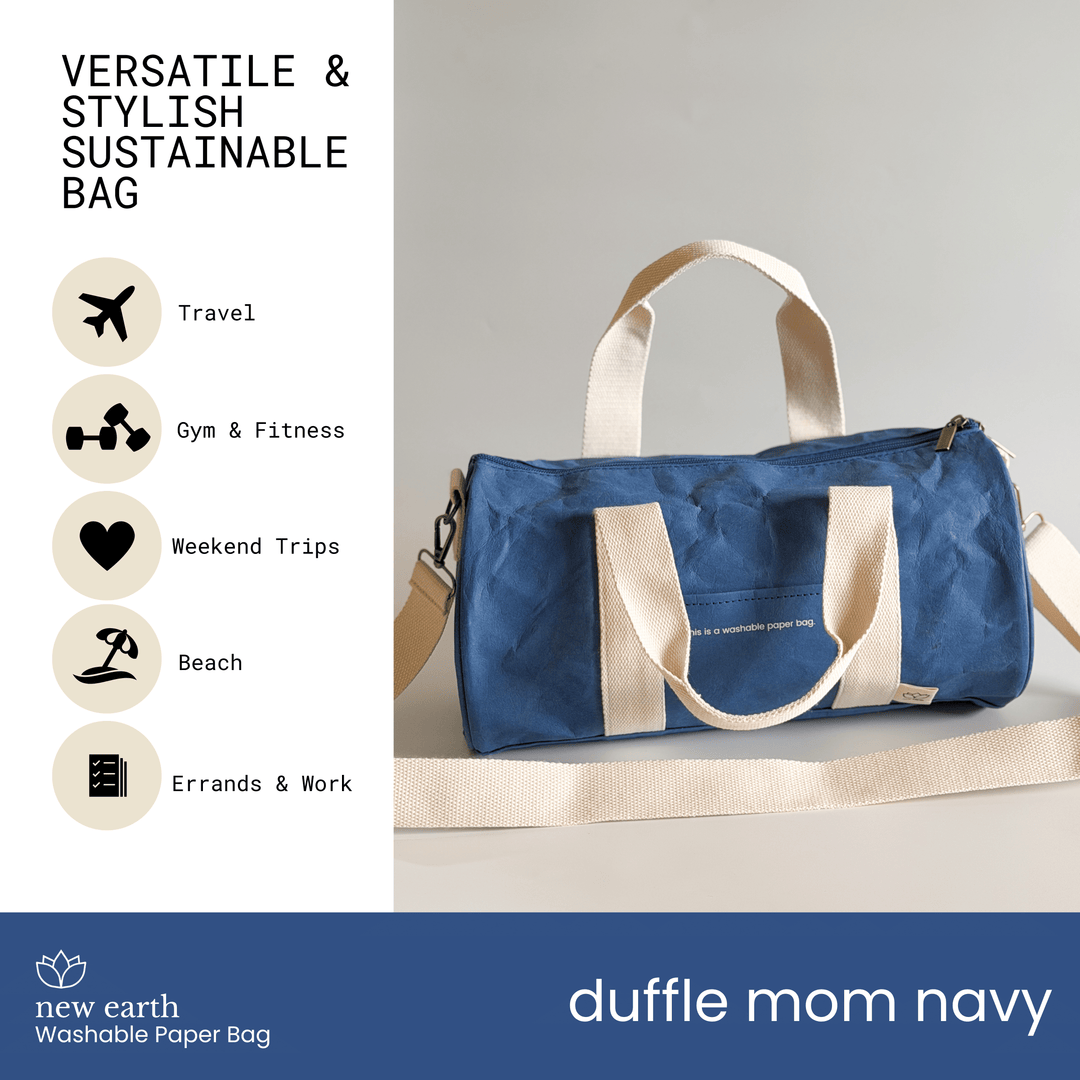 NEW! DUFFLE MOM Washable Paper Bag