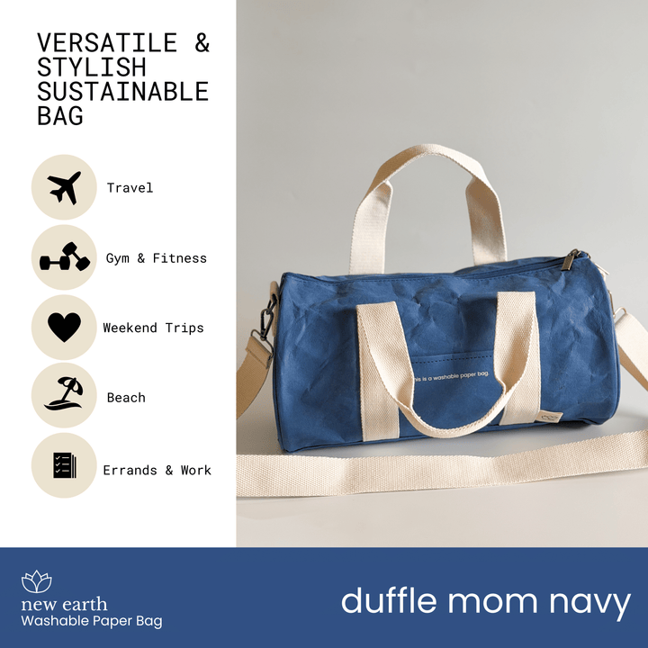 NEW! DUFFLE MOM Washable Paper Bag