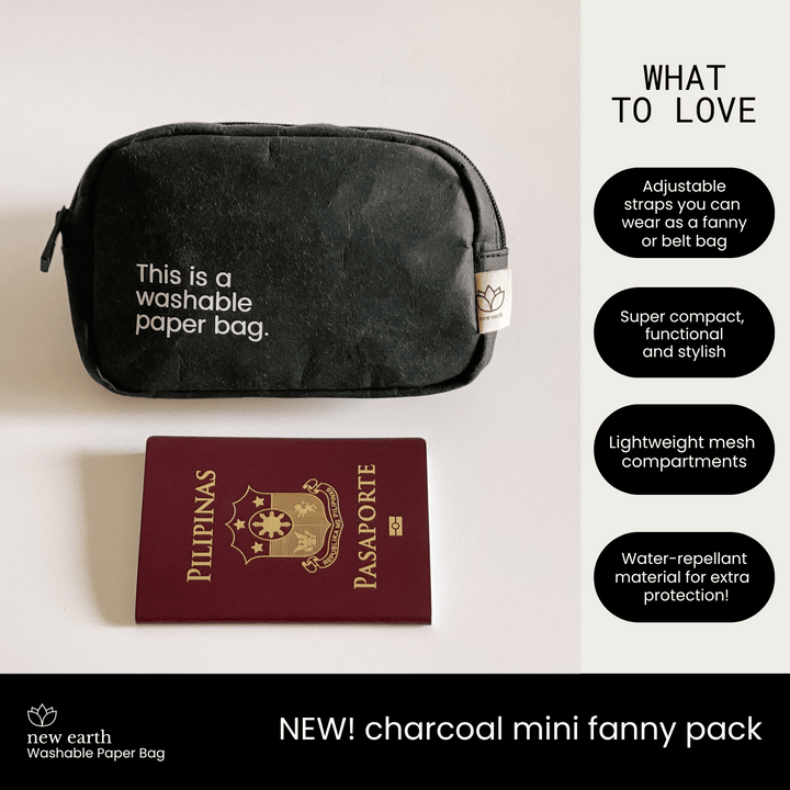 MINI FANNY PACK Washable Paper Bag