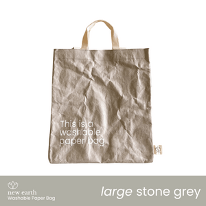 LARGE New Earth Washable Paper Bag