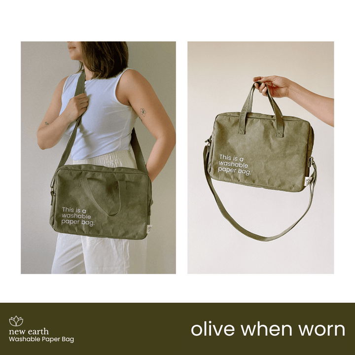 MEDIUM Washable Paper Laptop Bag