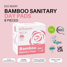 Load image into Gallery viewer, NEW! ECO BOOM DAY PADS Feminine Biodegradable Bamboo Sanitary Pads
