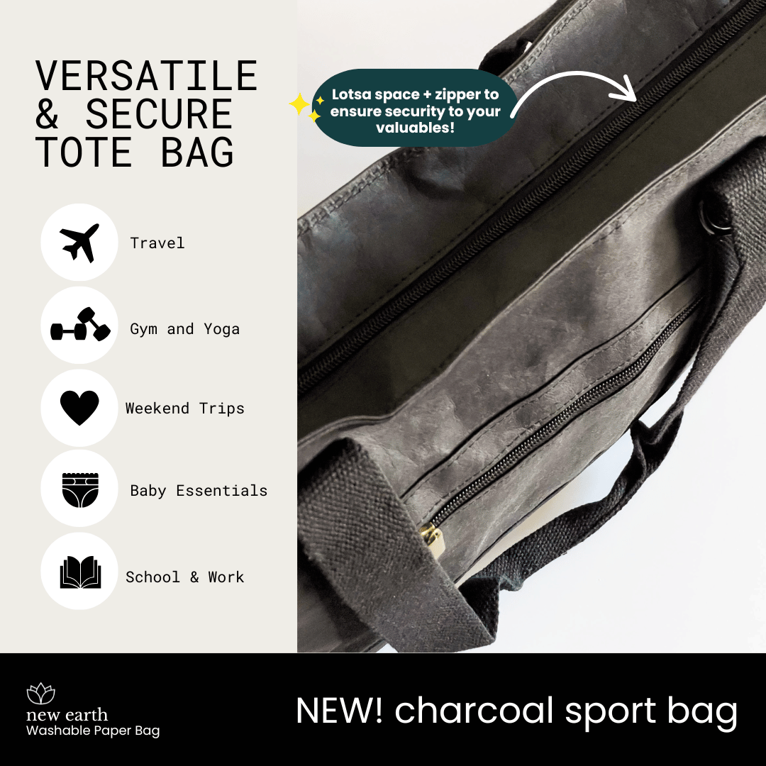 NEW! LARGE SPORT Washable Paper Bag