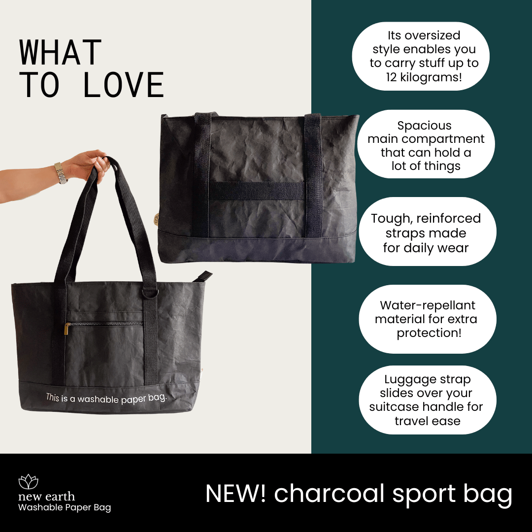 NEW! LARGE SPORT Washable Paper Bag