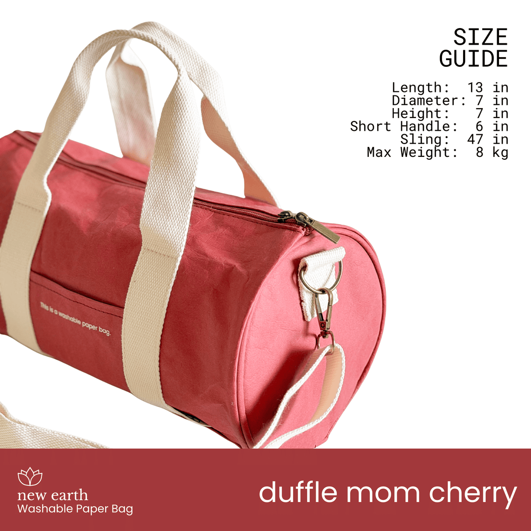 NEW! DUFFLE MOM Washable Paper Bag