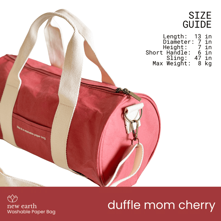 NEW! DUFFLE MOM Washable Paper Bag