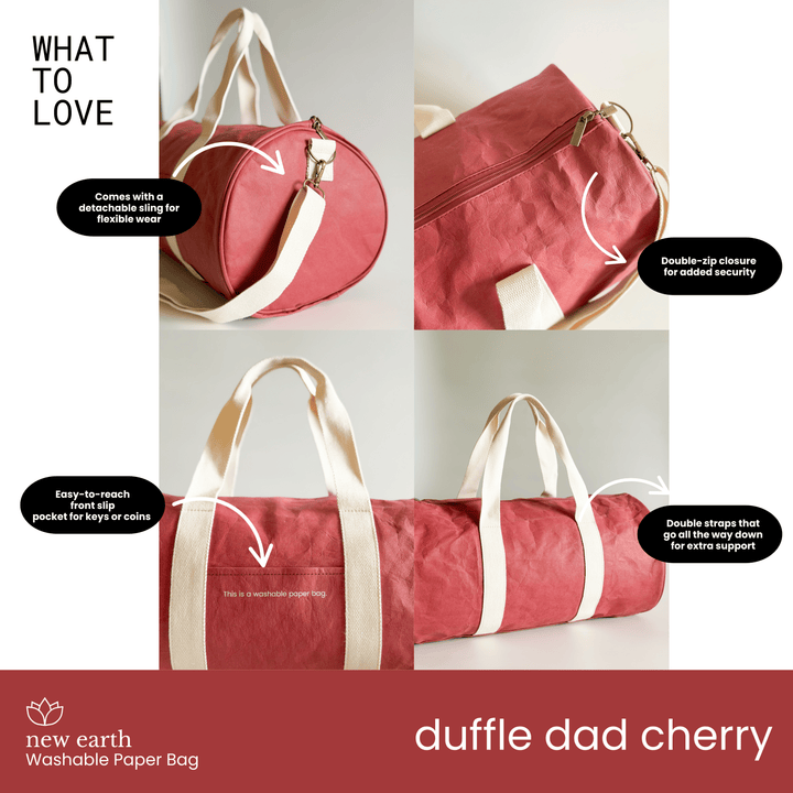 NEW! DUFFLE DAD Washable Paper Bag