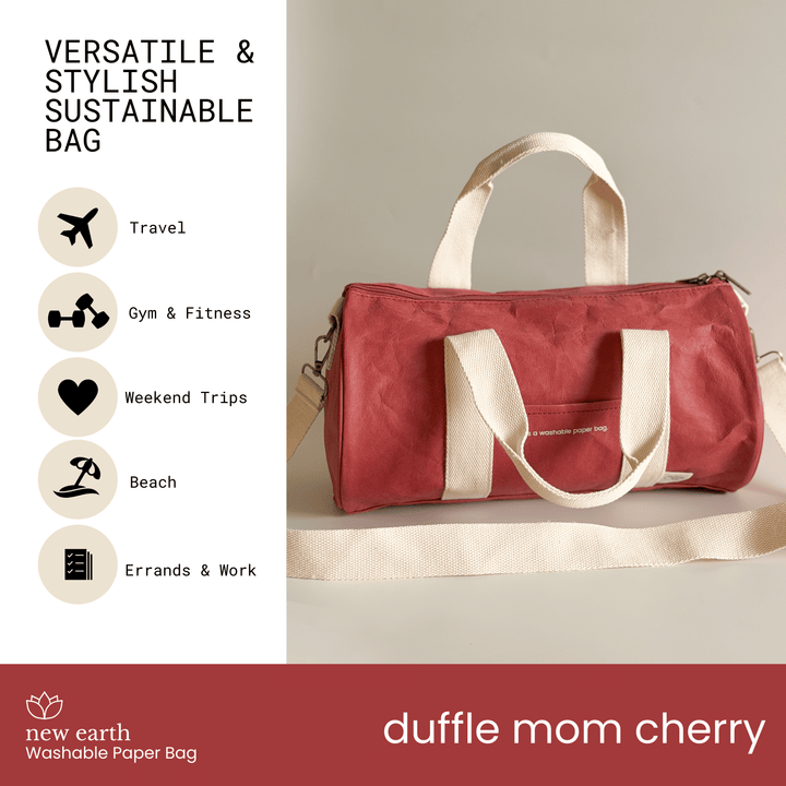 NEW! DUFFLE MOM Washable Paper Bag