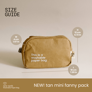 NEW IN STORE! New Earth Mini Fanny Pack Washable Paper Bag