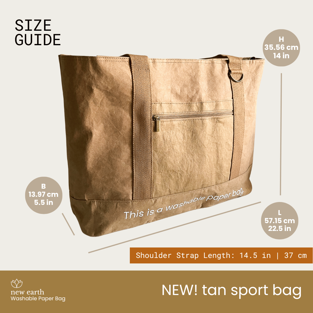 NEW! LARGE SPORT Washable Paper Bag