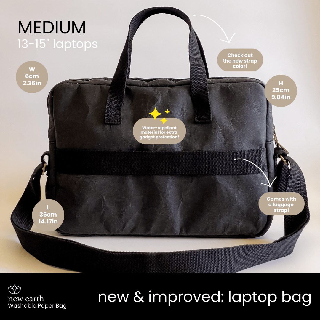 MEDIUM Washable Paper Laptop Bag