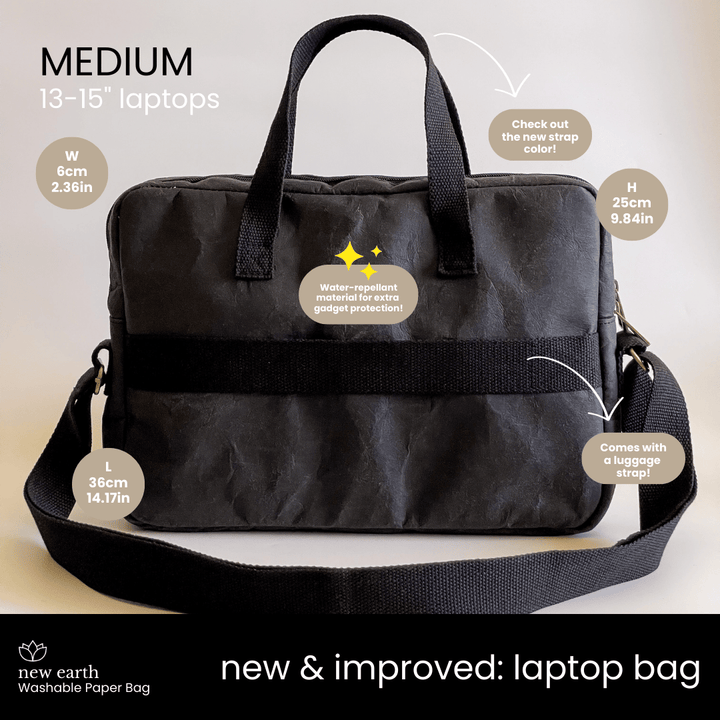 MEDIUM Washable Paper Laptop Bag