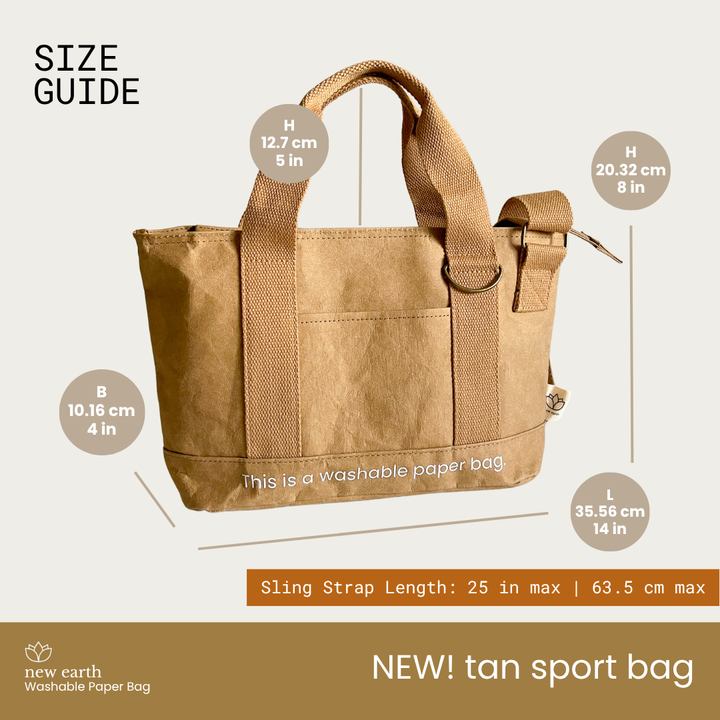 NEW! SLING SPORT Washable Paper Bag