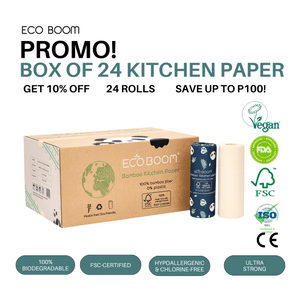 NEW! ECO BOOM Biodegradable Bamboo Kitchen Paper Roll
